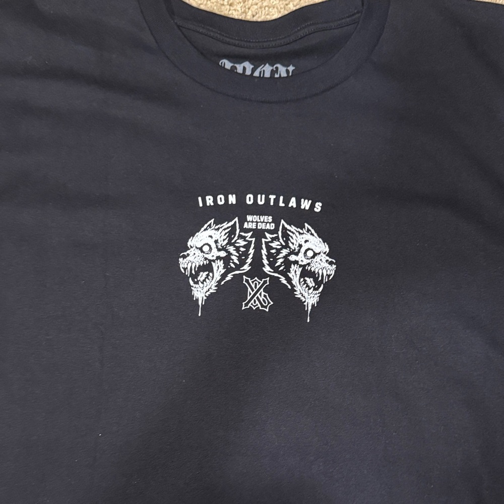 IRON OUTLAWS Black Graphic TShirt